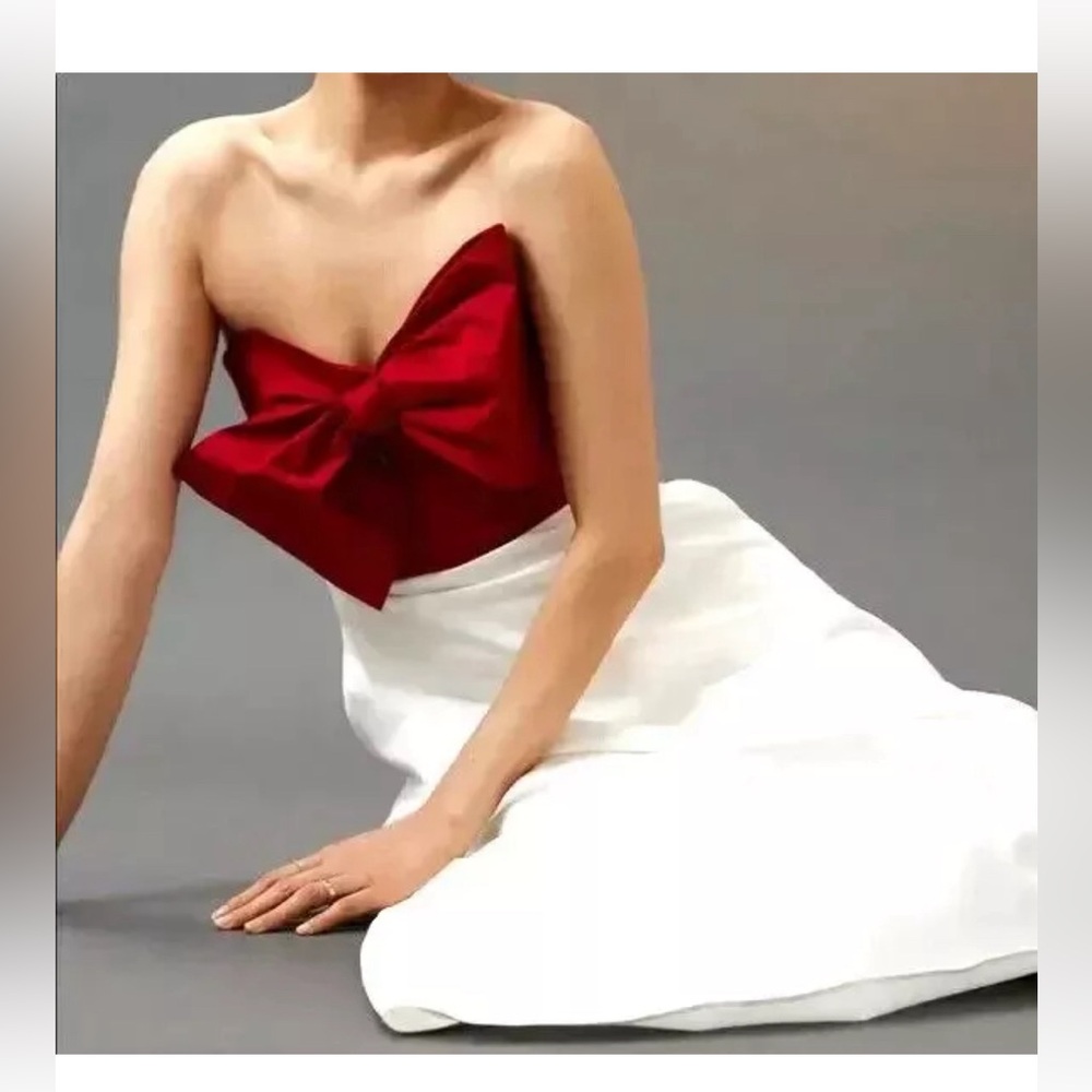 $218 Anthropologie Hutch Bow-Tie Maxi Dress Gown sz 4 RUNS SMALL